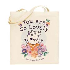 Personalised Peppa Pig Mummy Pig Floral Tote Bag